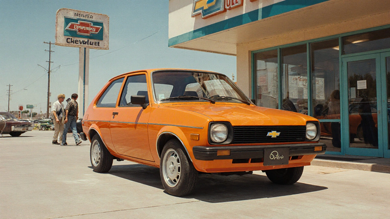 Chevrolet Sprint (Opel Corsa) z 80. let na americkém prodejním místě s oběma značkami.