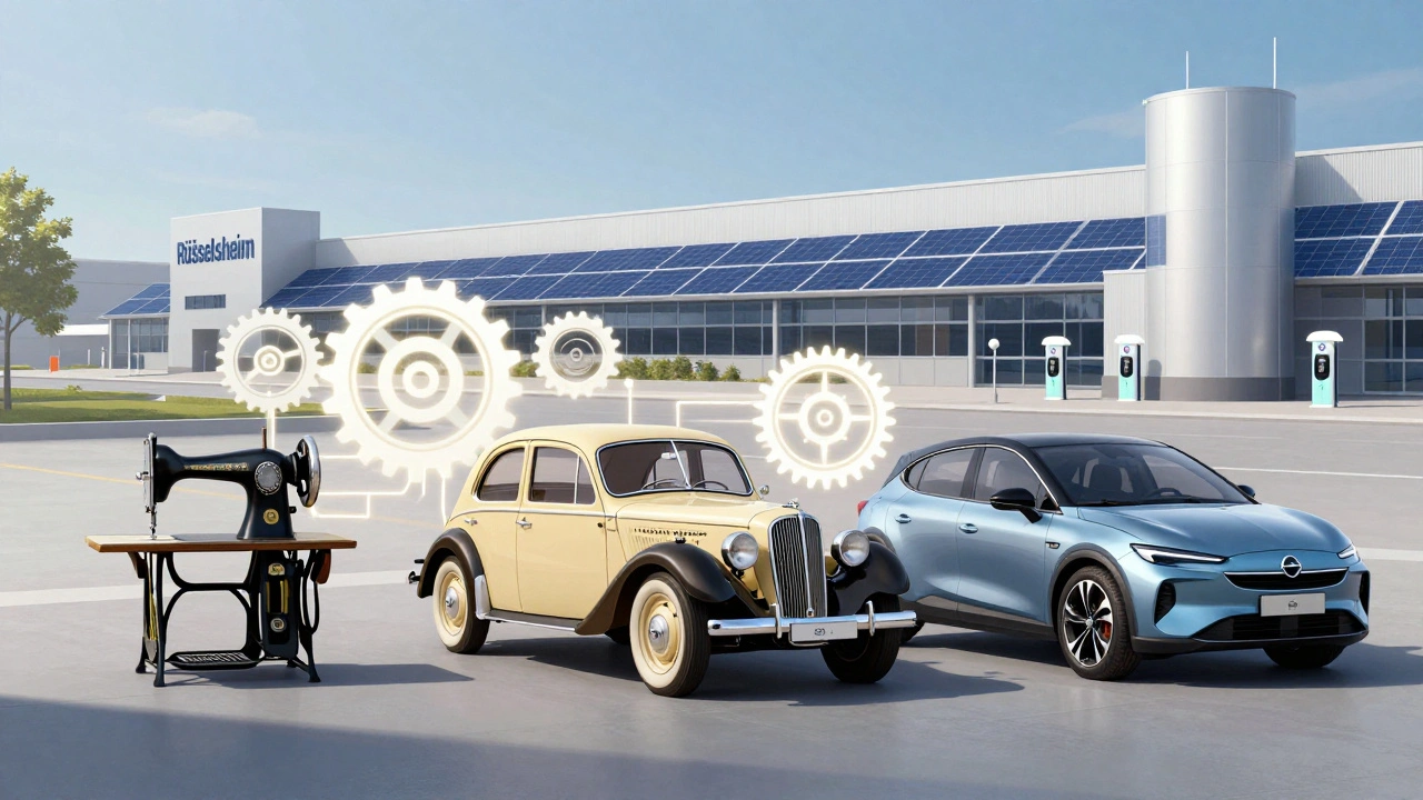 Evoluce Opelu od šicího stroje po elektrické auto.