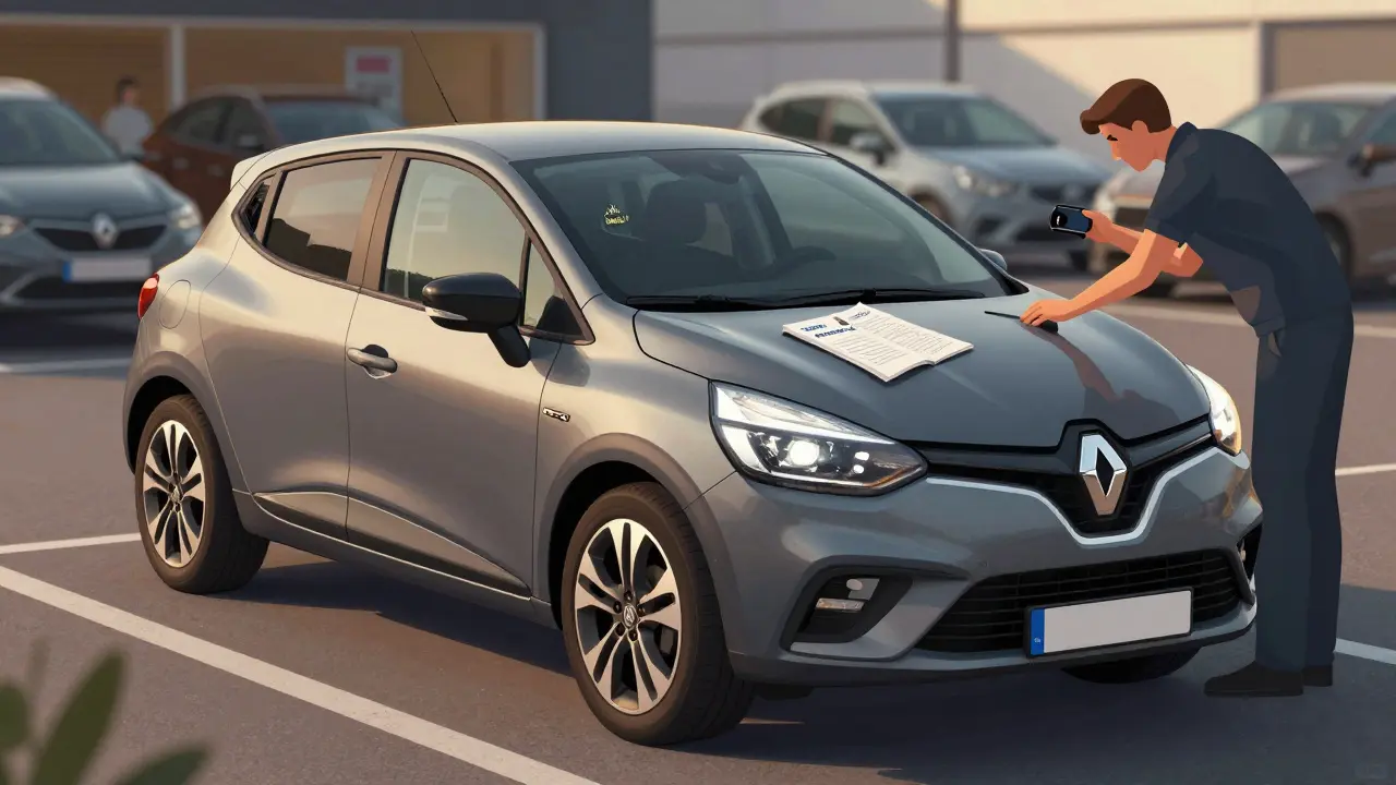 Použité Renault Clio Zen v autodealerství s otevřenou servisní knížkou.