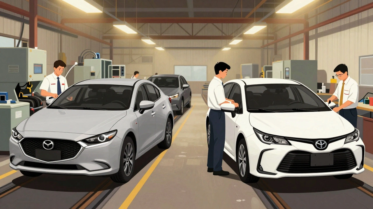 Společná výrobní linka v Alabamě s Mazda3 a Toyota Corolla.